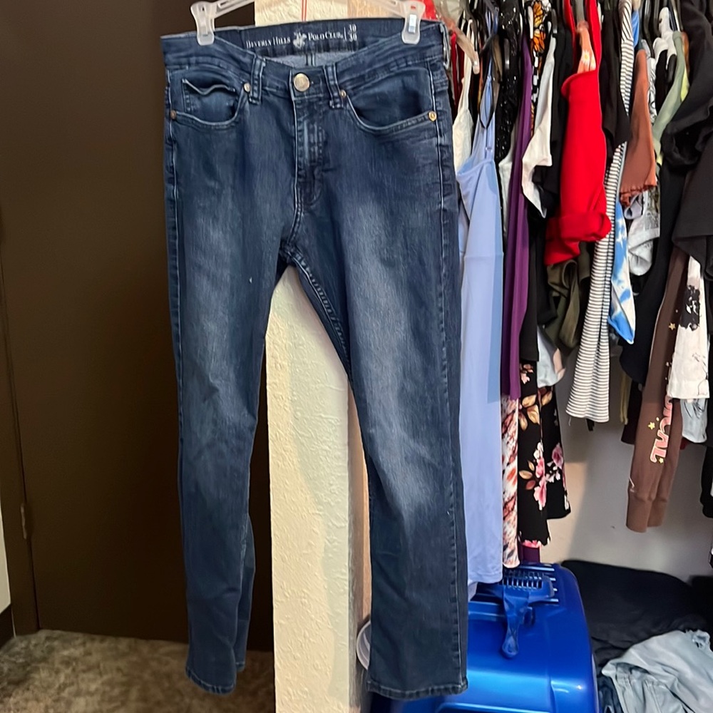 Cute simple dark blue jeans